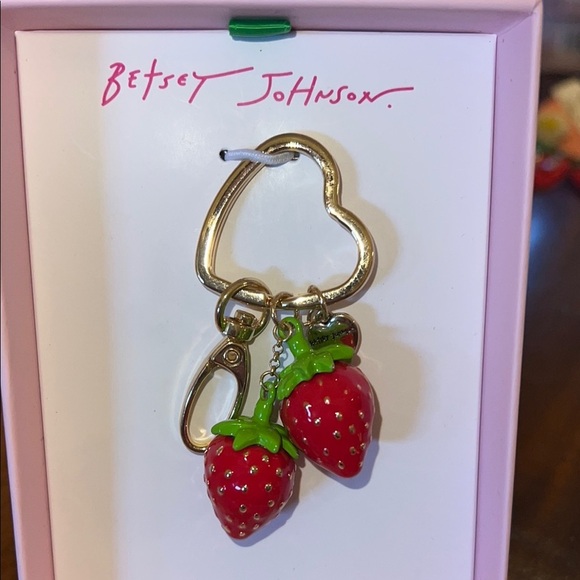 Betsey Johnson | Strawberry 🍓 Bag Charm - Picture 1 of 4